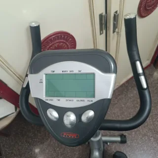 Bicicleta Estática Gris y Negra