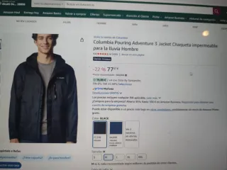 Chaqueta Columbia Pouring Adventure 3 Negra