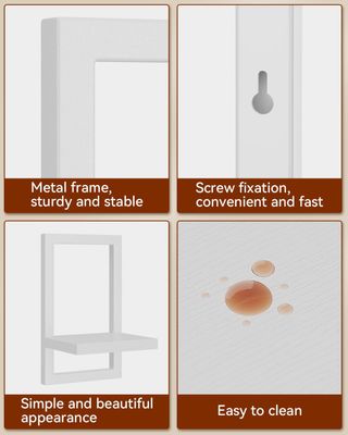 Juego 3 Estantes Flotantes Pared Blanco