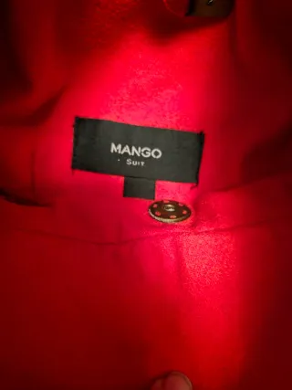 Abrigo Mango Rojo Talla XS/S