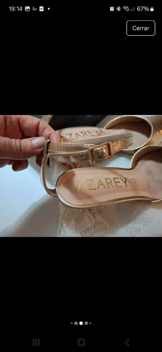 Zapatos de piel tacón joya