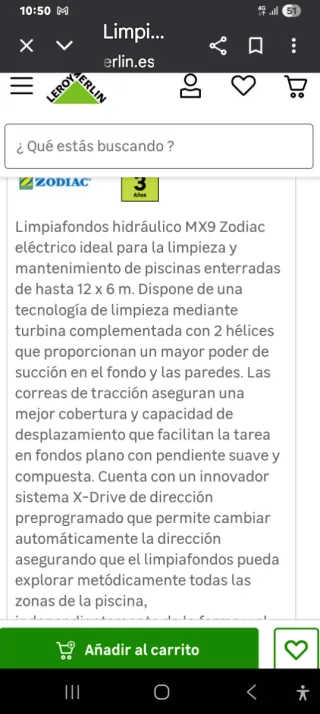 Limpiafondos Zodiac MX9