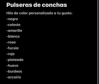 Pulsera de conchas naturales