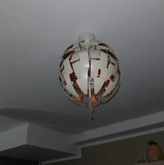 2 Lámparas Techo IKEA PS 2014 Blanco/Cobre 35cm