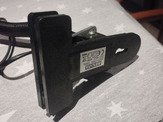 Lámpara de escritorio azul y marrón