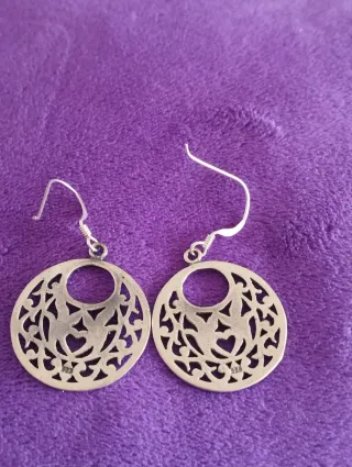 Pendientes Plata Ley Labrada Artesanales