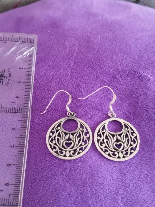 Pendientes Plata Ley Labrada Artesanales