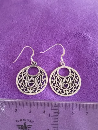 Pendientes Plata Ley Labrada Artesanales