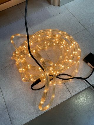 Cuerda de luces transparente intermitente