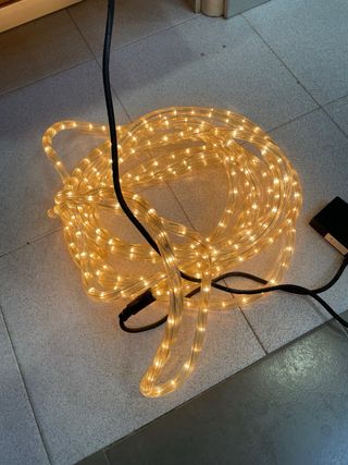 Cuerda de luces transparente intermitente