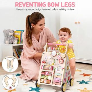 NUEVO! Andador de madera para bebés con ruedas