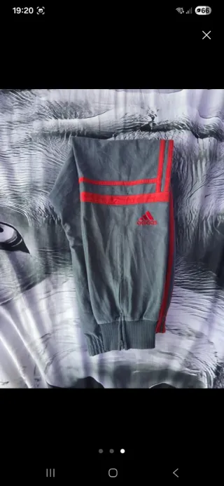 Pantalón chándal Adidas Challenger Gris/Rojo