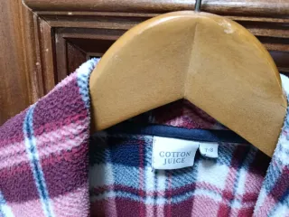 Bata de casa niño o niña cuadros talla 7-8