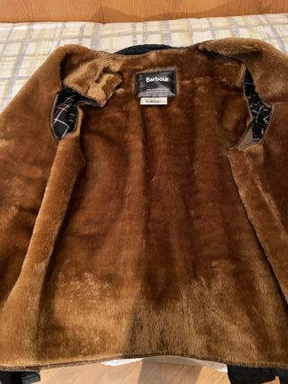 Chaqueta Barbour Hombre Azul Forro Marrón