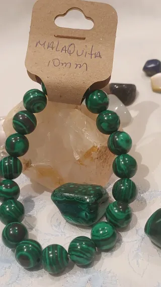 Pulsera Malaquita Natural 10mm