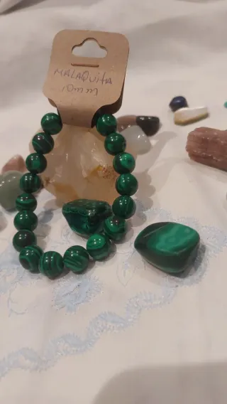 Pulsera Malaquita Natural 10mm