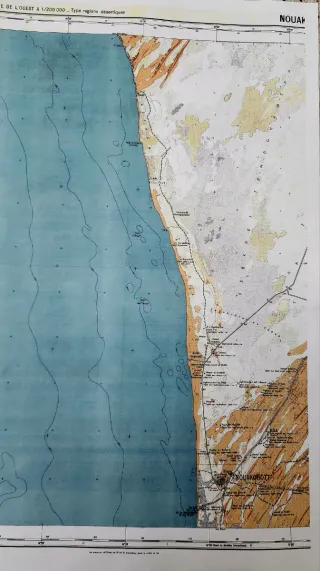 Mapas Mauritania Costa escala 1/200.000 impreso