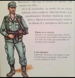 Gorra militar de la legion en el sahara