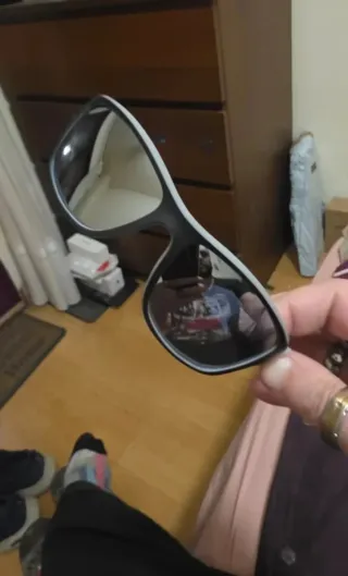 Gafas de Sol Unisex Negro/Gris Cristal Plata