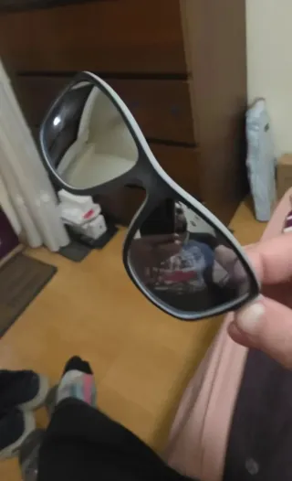 Gafas de Sol Unisex Negro/Gris Cristal Plata