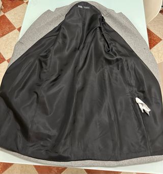 Abrigo paño gris Zara