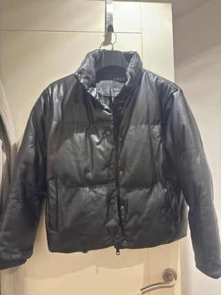 Chaqueta acolchada efecto piel Inside