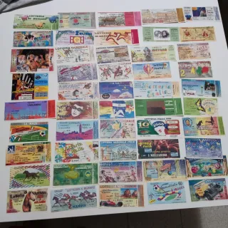 Collezione 50 Biglietti Diversi Lotterie 1981-2001