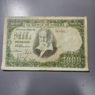 Billete 1000 Pesetas 1951 Sorolla Banco de España