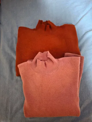 Conjunto 2 jerseys cuello alto talla XS