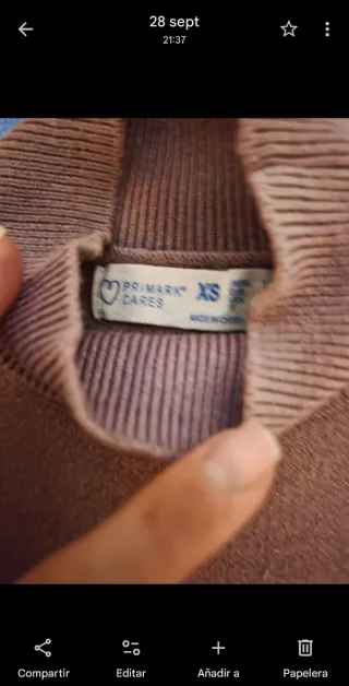 Conjunto 2 jerseys cuello alto talla XS