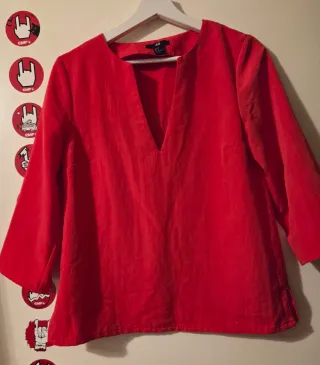 Blusa H&M Roja Talla M