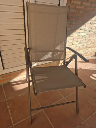 Mesa de terraza cristal y metal