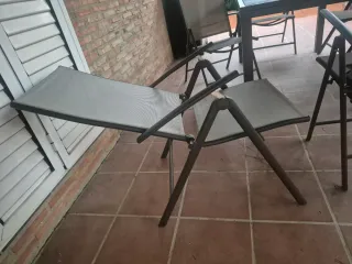 Mesa de terraza cristal y metal