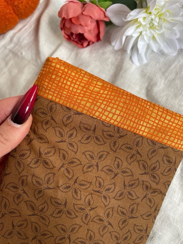 funda ebook 6” hecha a mano estampado de otoño
