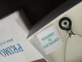 Primo Gioielli Bussola Ciondolo Argento Nero