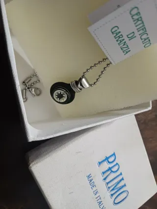 Primo Gioielli Bussola Ciondolo Argento Nero