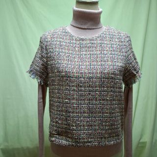 Top Tweed Multicolor Talla L Nuevo