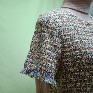 Top Tweed Multicolor Talla L Nuevo