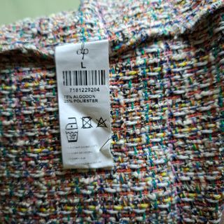 Top Tweed Multicolor Talla L Nuevo