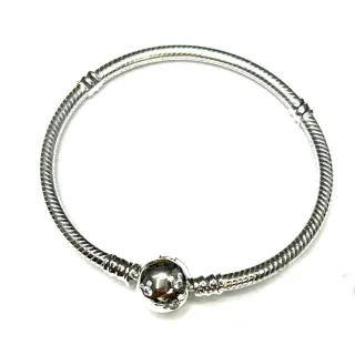 Pulsera Serpiente Mickey Brillantes Plata