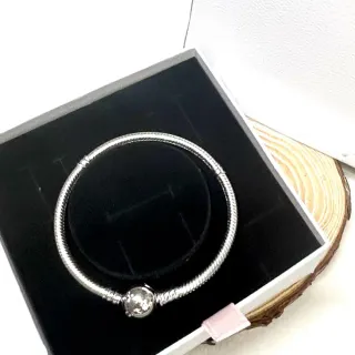 Pulsera Serpiente Mickey Brillantes Plata