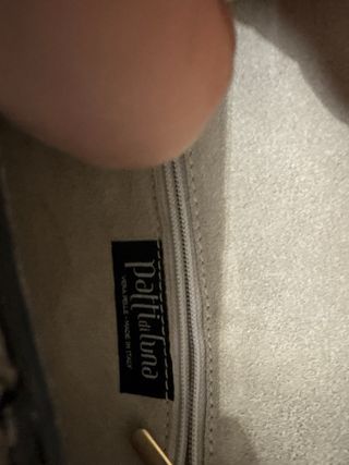 Bellissima borsa vera pelle beige oro