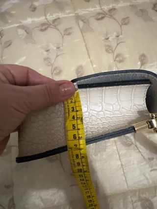 Bellissima borsa vera pelle beige oro