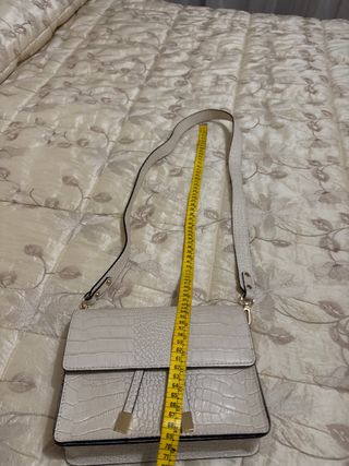 Bellissima borsa vera pelle beige oro