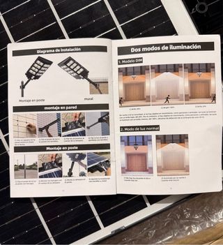 Farola Solar LED con Sensor Movimiento