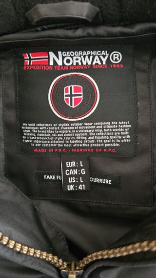 Chaqueta Geographical Norway Negra