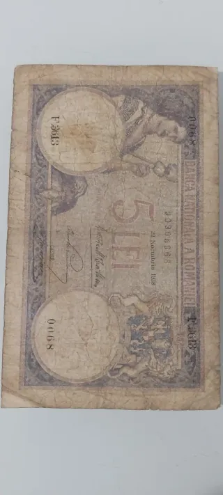 Billetes Rumanía 20 Lei y 5 Lei