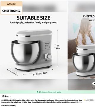 Amasadora-Batidora Cheftronic Top Chef SM-9