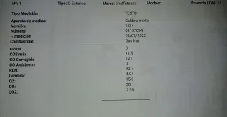 Caldera Chaffoteaux LEVIA NOX 24 inspección 2028
