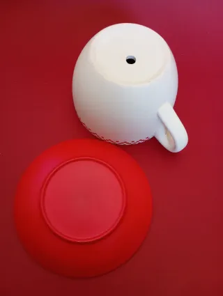 Tazzone portavaso con piatto decorati Natale